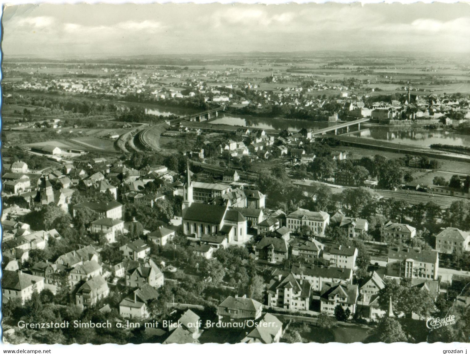 Grenzstadt Simbach A. Inn Mit Blick Auf Braunau/Österreich, Deutschland / Germany / Allemagne - Simbach