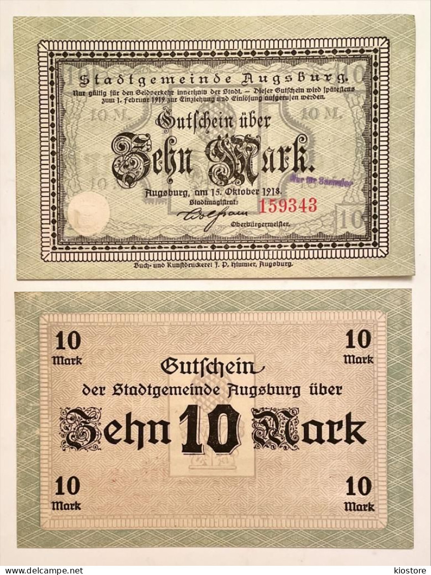 Germany 10 Mark 1918 UNC - 10 Mark