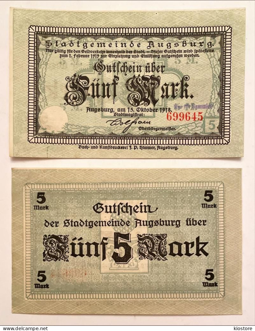 Germany 5 Mark 1918 UNC - 5 Mark