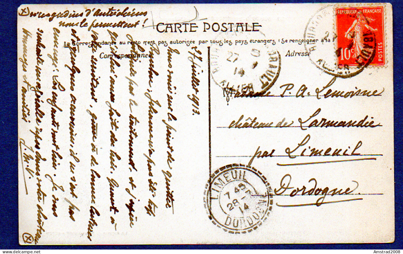 1913 - BOURBON-L'ARCHAMBAULT - L'EGLISE ET LE CHATEAU - FRANCE - Bourbon L'Archambault