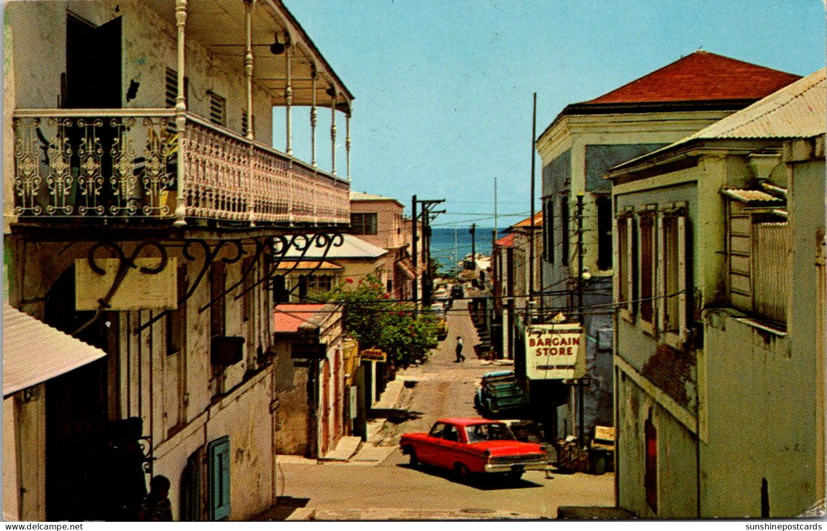 St Thomas Charlotte Amalie Street Scene 1957 - Virgin Islands, US