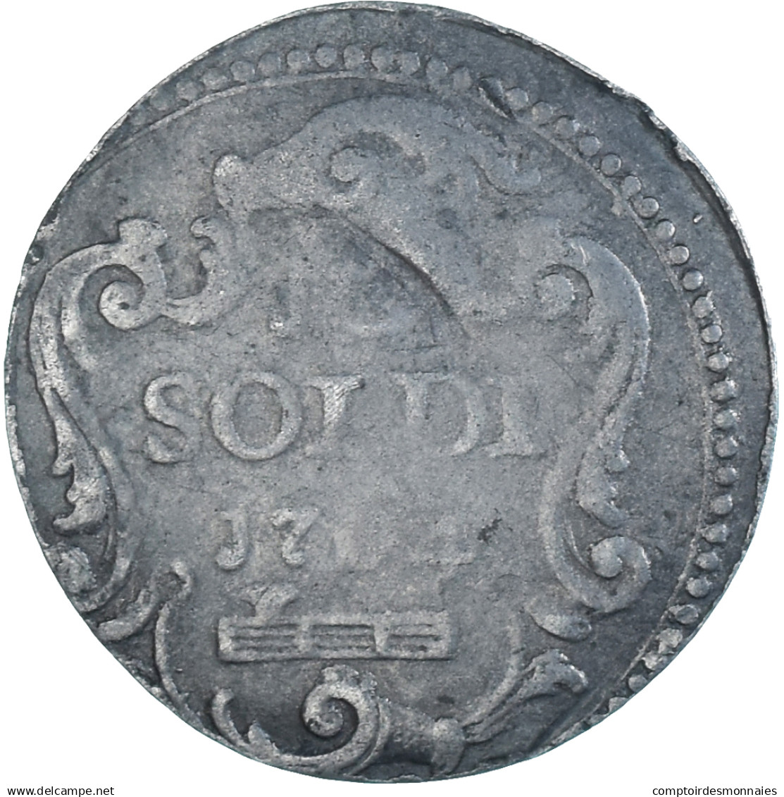 Monnaie, États Italiens, CORSICA, General Pasquale Paoli, 10 Soldi, 1764 - Korsika (1736-1768)