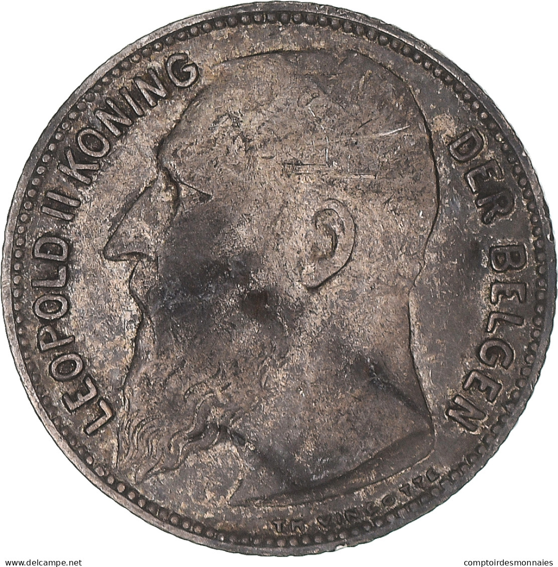 Monnaie, Belgique, Leopold II, Frank, 1909, Royal Belgium Mint, TB+, Argent - 1 Frank