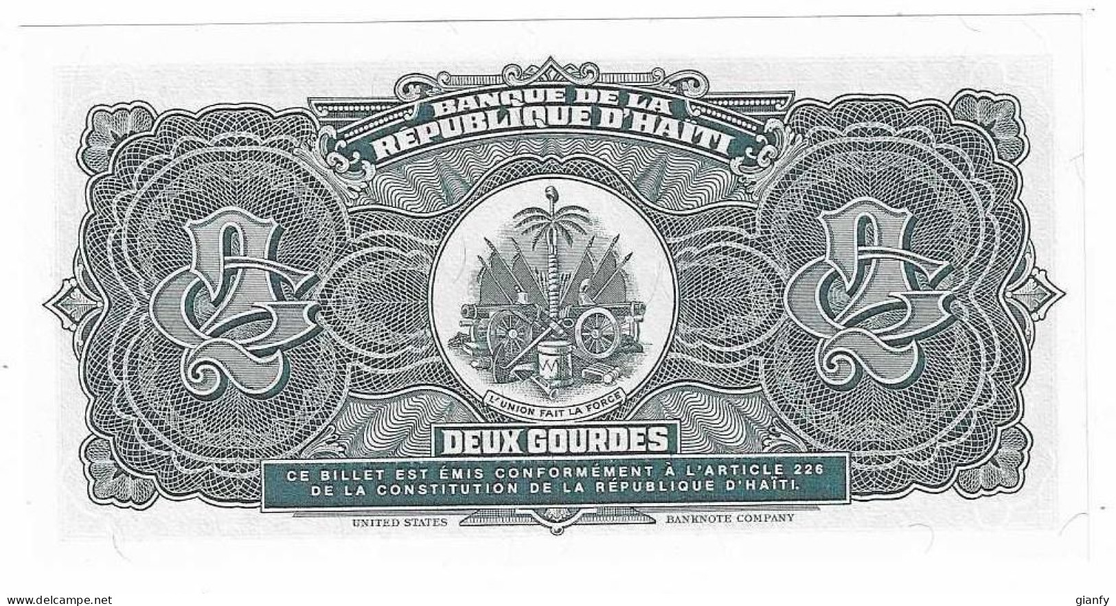 HAITI 2 GOURDES 1990 - Haiti