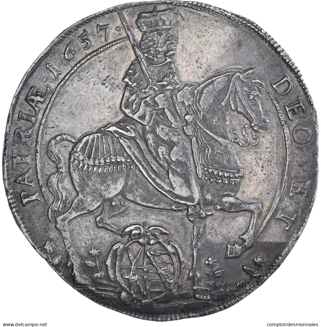 Monnaie, Etats Allemands, SAXONY-ALBERTINE, Johann Georg II, Thaler, 1657 - Taler Et Doppeltaler