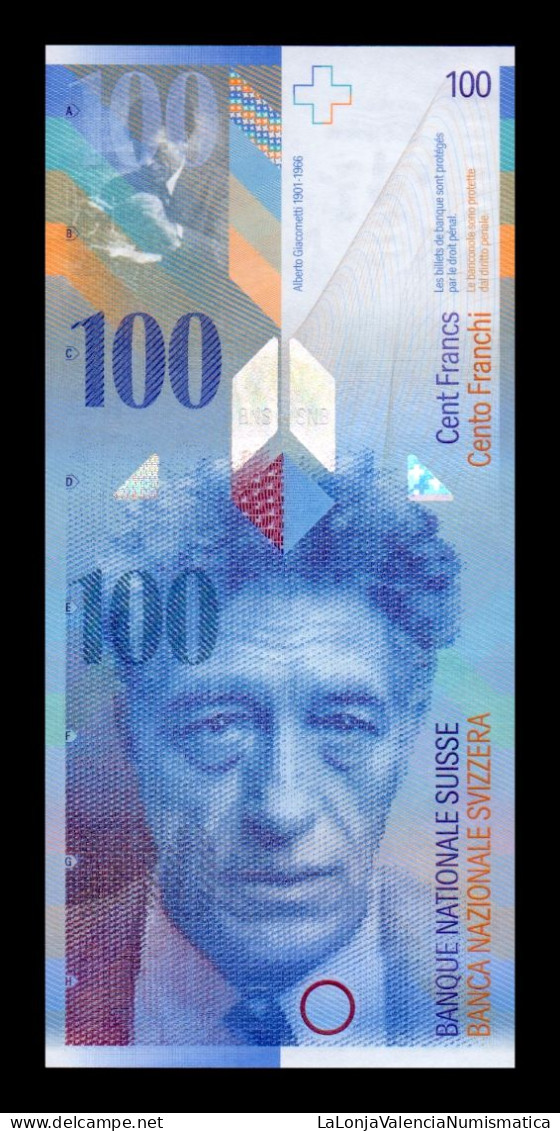 Suiza Switzerland 100 Francs 2014 Pick 72j(2) Sc Unc - Schweiz