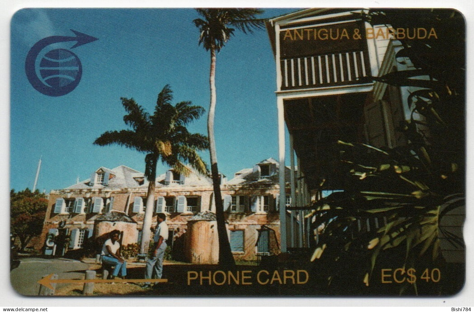 Antigua & Barbuda - Nelson’s Dockyard ($40) 3CATD - With GOLD Script - Antigua And Barbuda