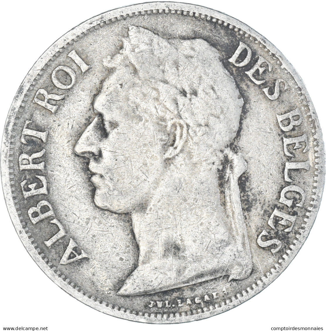 Monnaie, Congo Belge, Albert I, Franc, 1927, TB, Cupro-nickel, KM:20 - 1910-1934: Albert I.