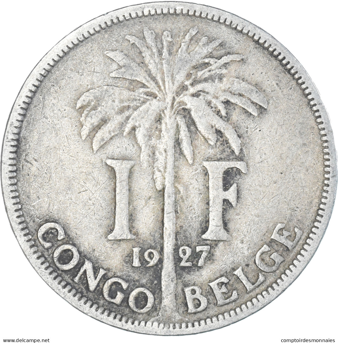 Monnaie, Congo Belge, Albert I, Franc, 1927, TB, Cupro-nickel, KM:20 - 1910-1934: Albert I