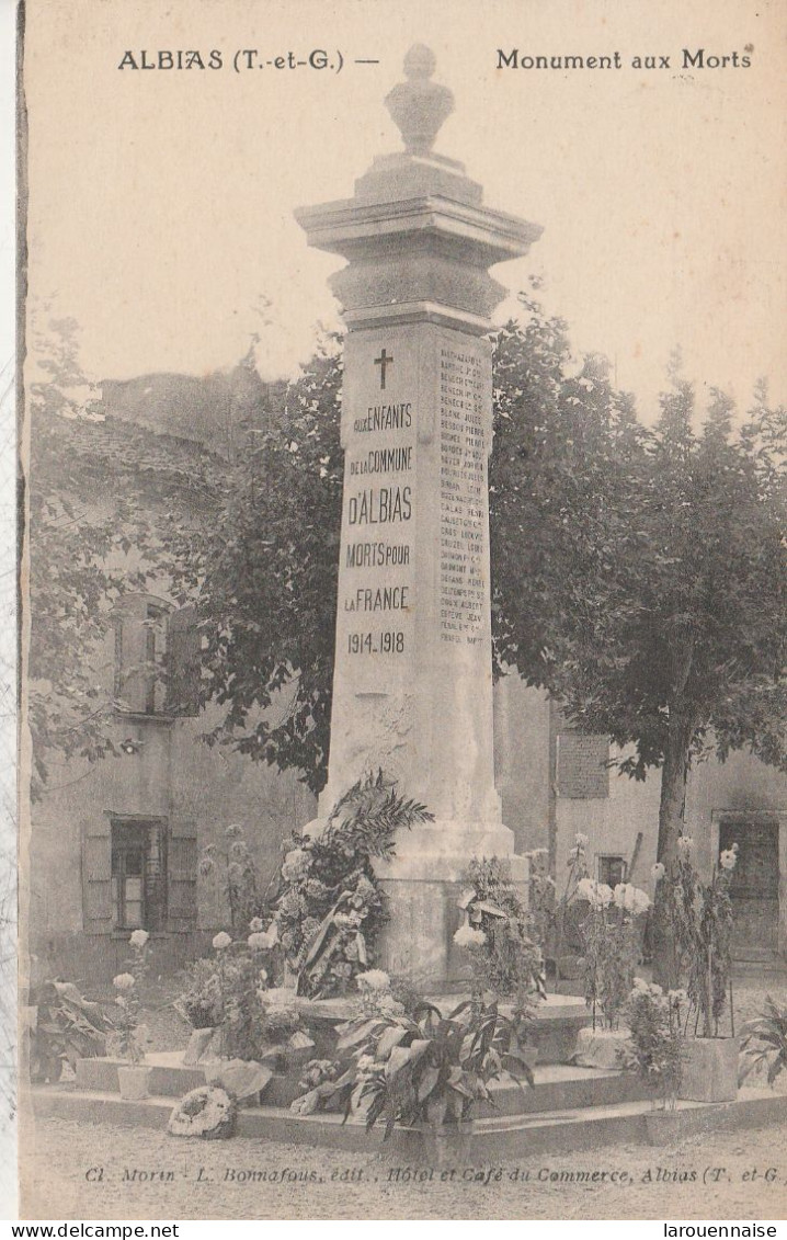 82 - ALBIAS - Monument Aux Morts - Albias