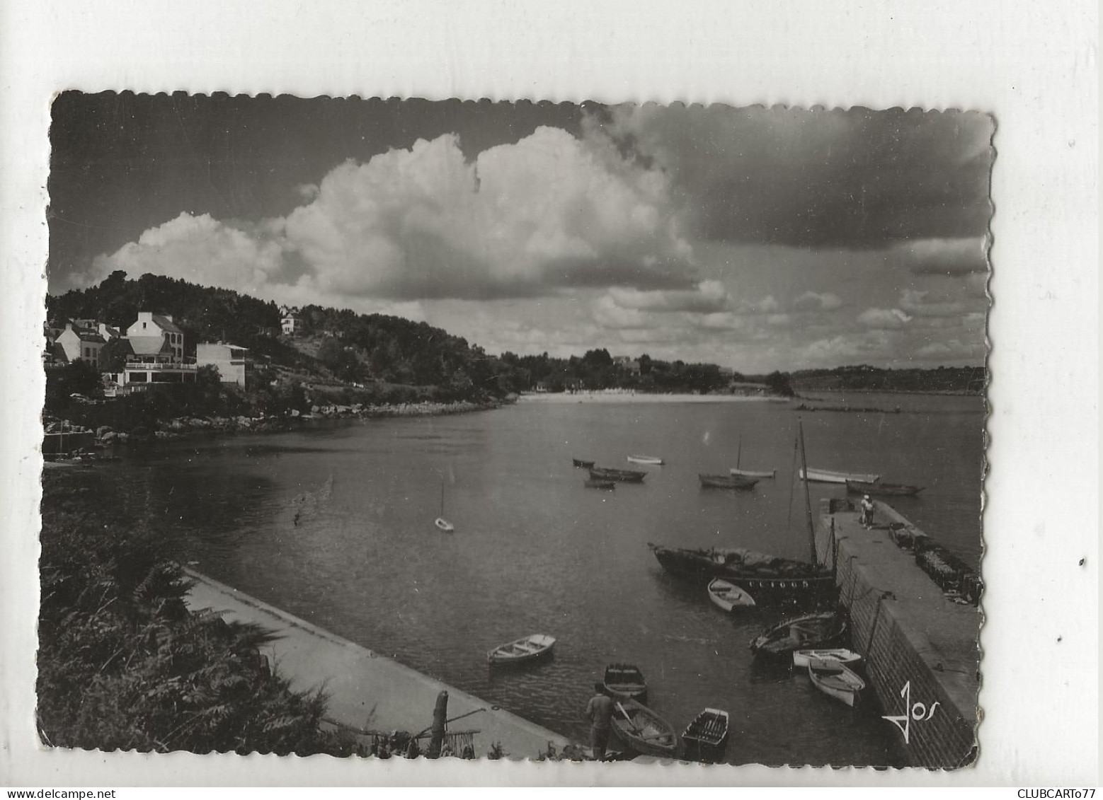 Névez (29) : Le Port Et La Digue Du Quartier De Port Manec'h En 1955 (animé) GF. - Névez