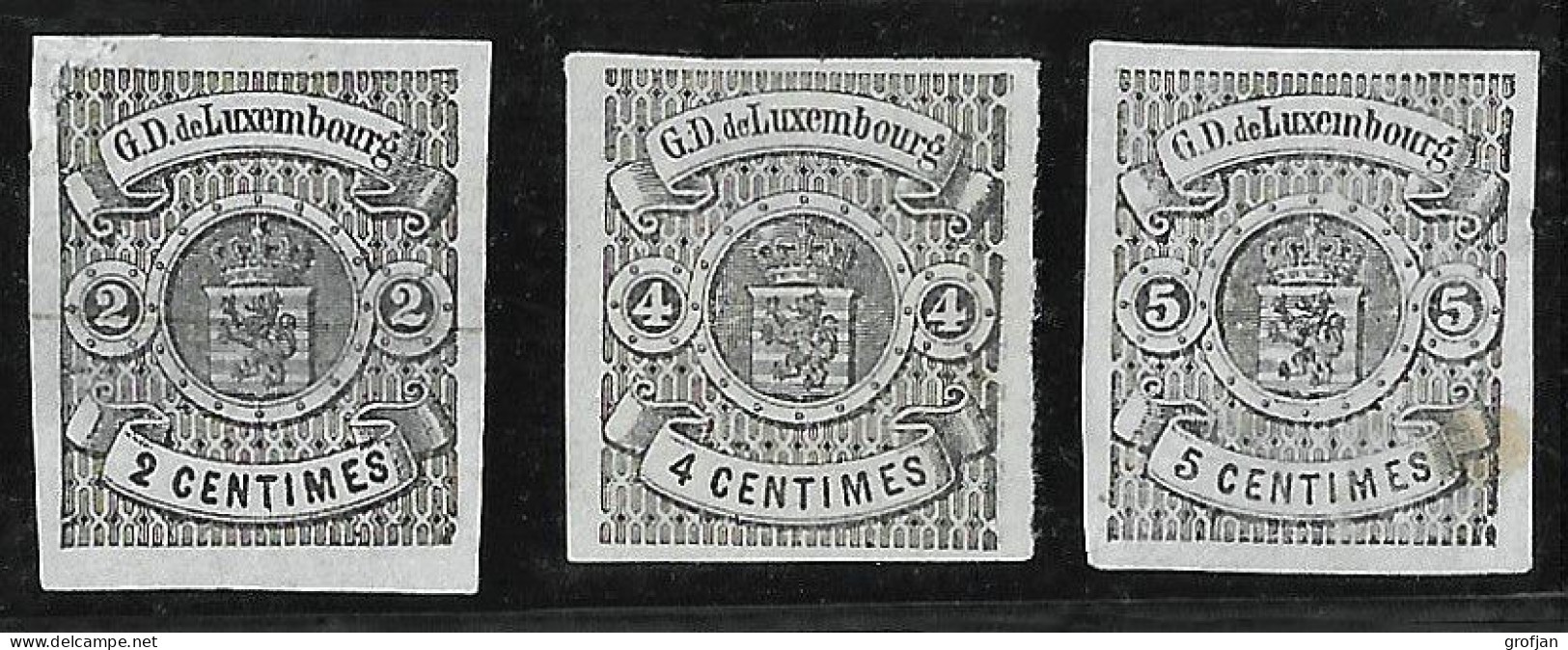 Luxembourg - Essais Armoiries No. 27, 28 + 29 - Abarten & Kuriositäten