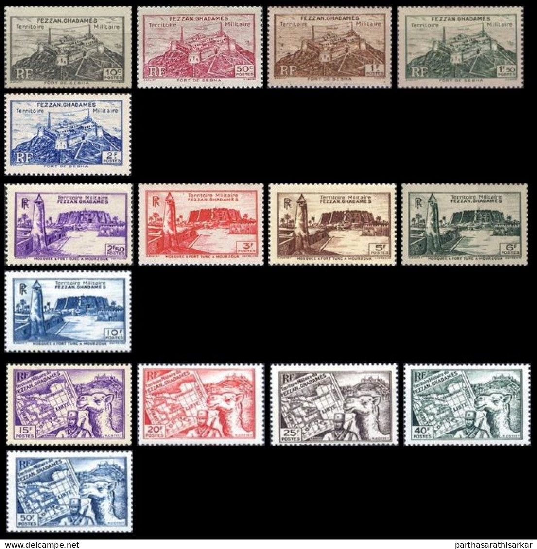 FEZZAN 1946 COMPLETE YEAR SET MNH - Unused Stamps