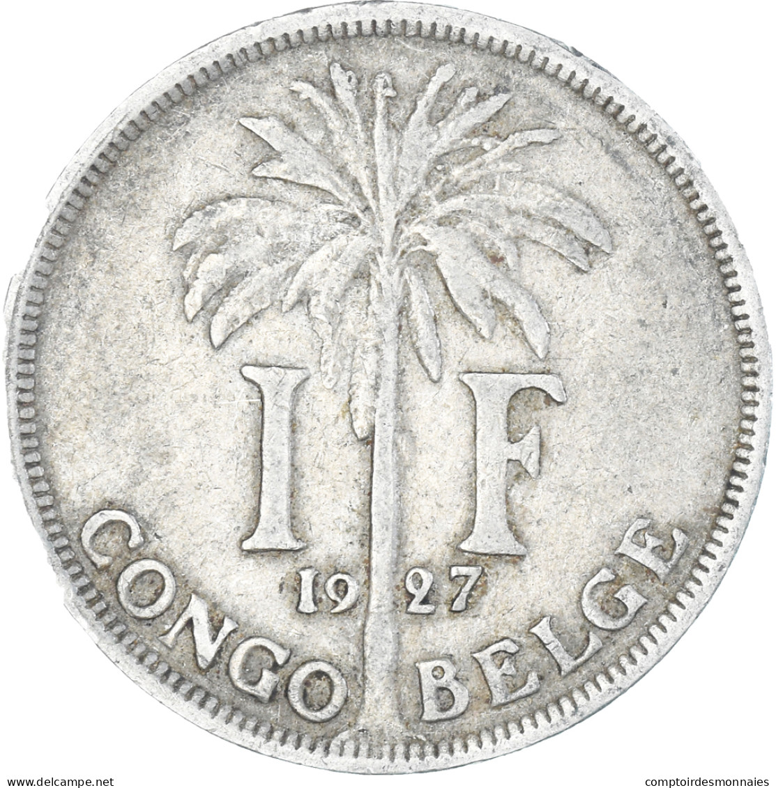 Monnaie, Congo Belge, Albert I, Franc, 1927, TTB, Cupro-nickel, KM:20 - 1910-1934: Albert I.