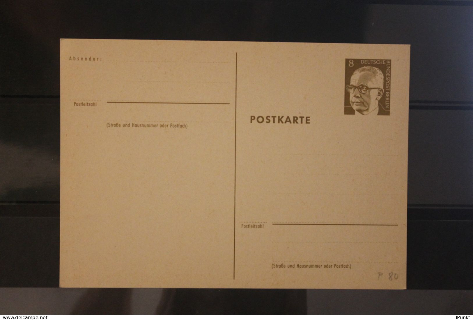 Berlin 1972; P80 ; Heinemann; 8 Pf.; Ungebraucht - Postkarten - Ungebraucht