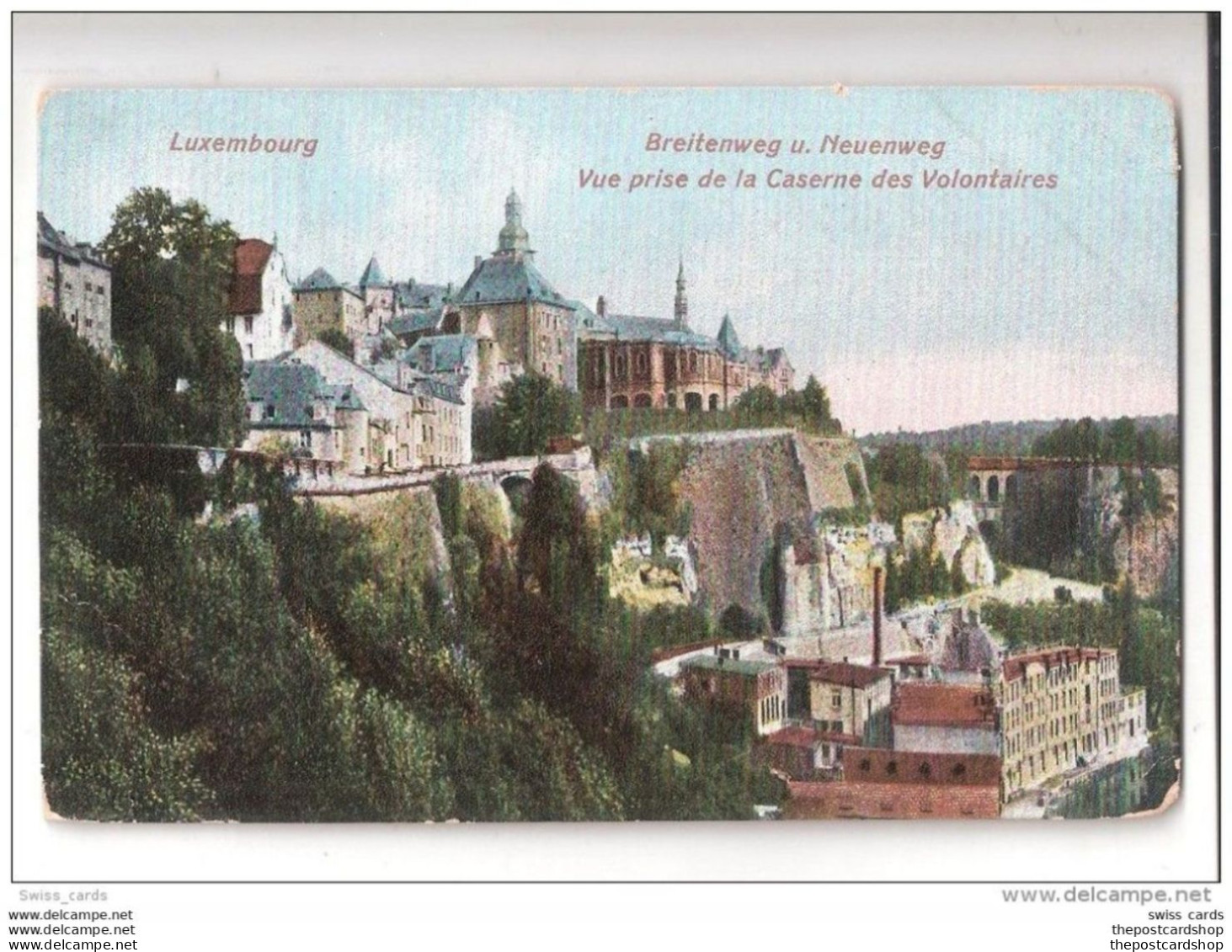 CPA LUXEMBOURG Breitenweg U Neuenweg USED WITH STAMP - Luxemburg - Stadt