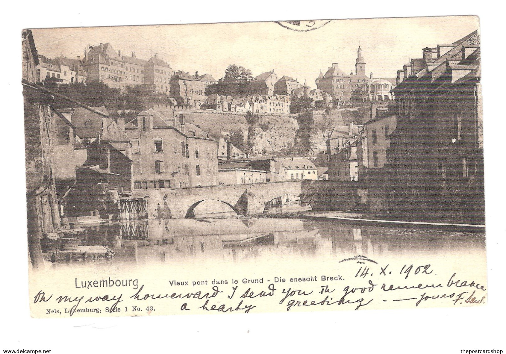 CPA LUXEMBOURG VIEUX PONT DANS LE GRUND EARLY UNDIVIDED BACK Used - Luxembourg - Ville