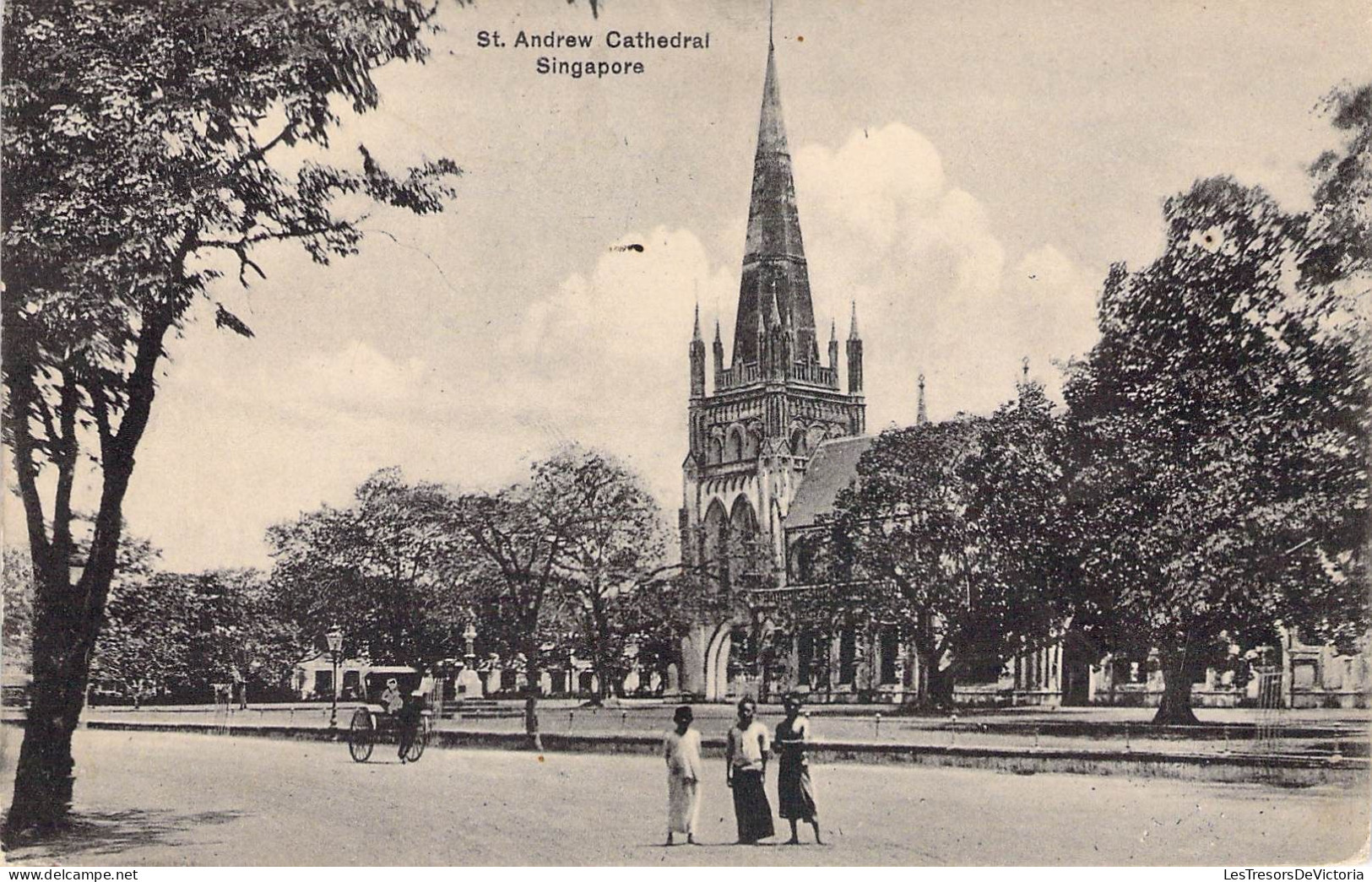 Chine - St Andrew Cathedral - Singapore - Singapoure - Animé  - Carte Postale Ancienne - Chine