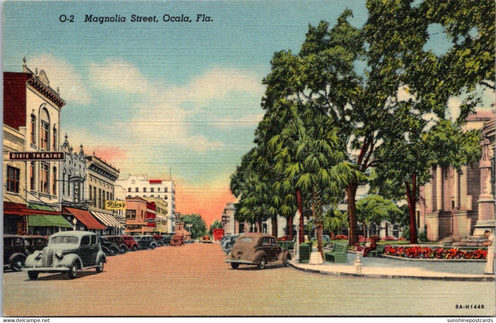 Florida Ocala Magnolia Street Curteich - Ocala