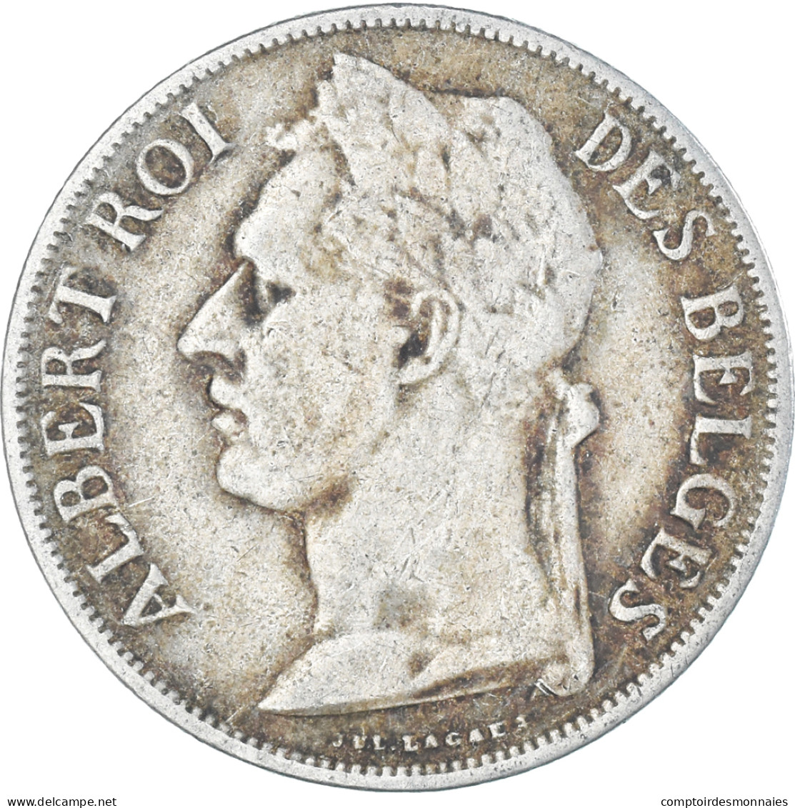 Monnaie, Congo Belge, Albert I, Franc, 1925, TTB, Cupro-nickel, KM:20 - 1910-1934: Albert I