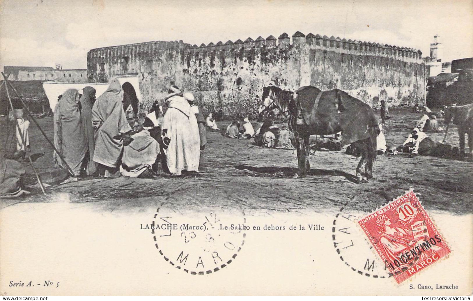 Maroc - Larache - Le Sacco En Dehors De La Ville - Animé - S. Cano - Carte Postale Ancienne - Tanger