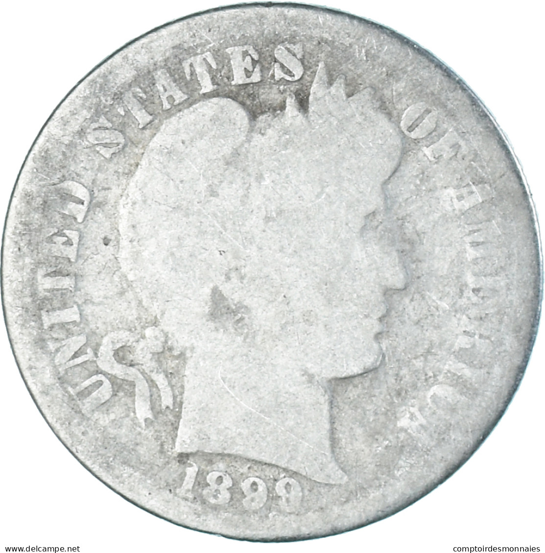 Monnaie, États-Unis, Barber Dime, Dime, 1899, U.S. Mint, Philadelphie, B+ - 1892-1916: Barber