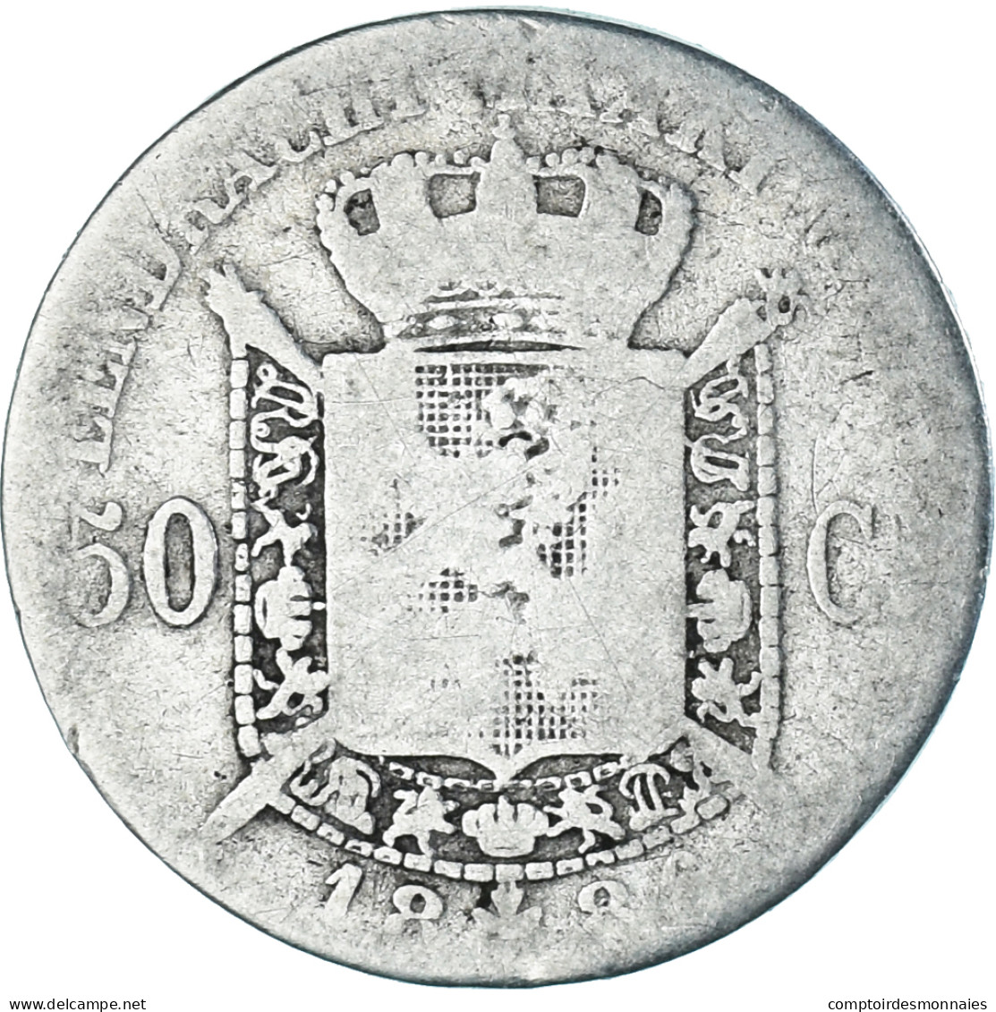 Monnaie, Belgique, Leopold II, 50 Centimes, 1886, Bruxelles, B+, Argent, KM:27 - 50 Cents