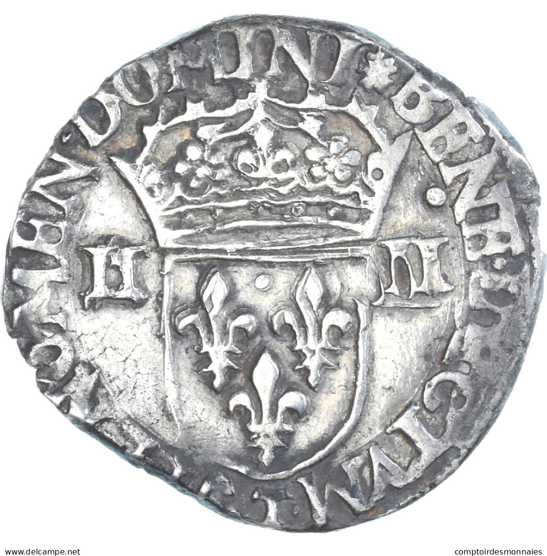 Monnaie, France, Charles X, 1/4 Ecu, 1592, Nantes, TTB, Argent, Gadoury:521 - 1589-1610 Hendrik IV