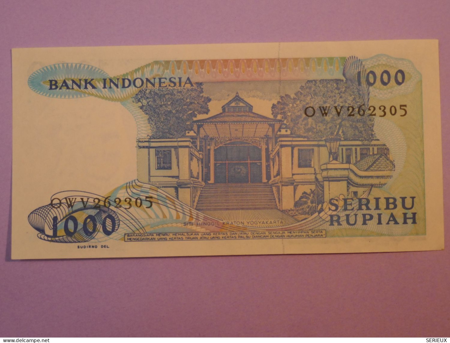 BS20 INDONESIA 1987 INDONESIA 1000 RUPIAH 1987 NEUF TB - Indonesië