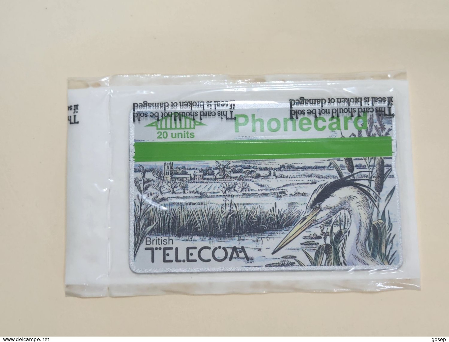 United Kingdom-(BTC011)-WINTER 1989-Heron-(289)(20units)(cod Inclosed Bag)price Cataloge 6.00£ Mint+1card Prepiad Free - BT Emissions Commémoratives