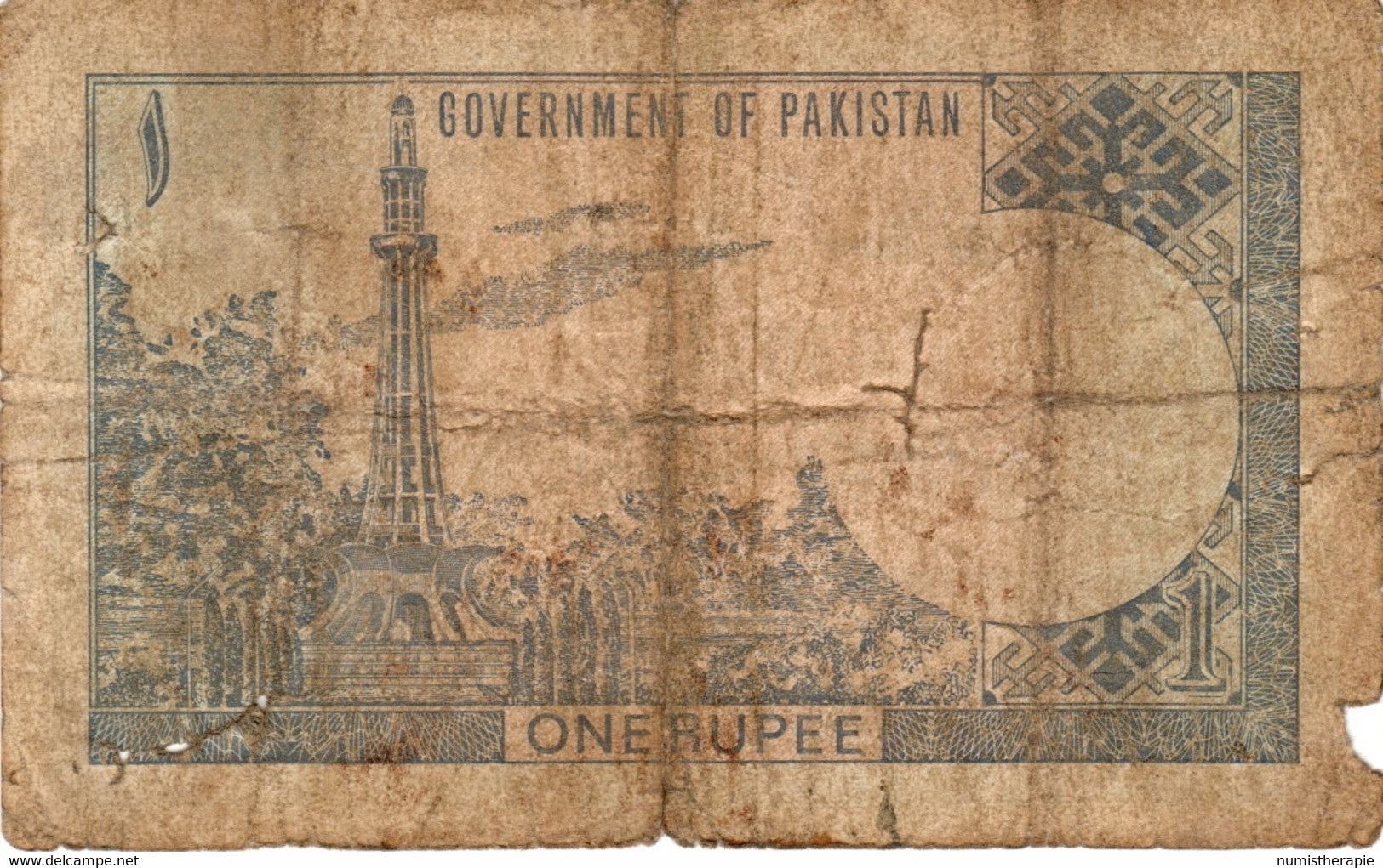 Government Of Pakistan : 1 Rupee (très Mauvais état) - Pakistan