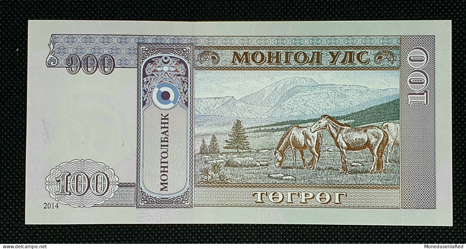 MONGOLIA 100 TUGRIK 2014 SIN CIRCULAR / UNC P-65c - Mongolie