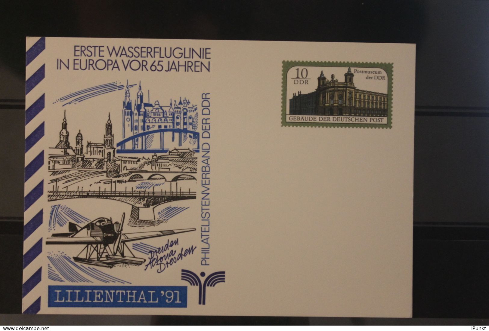 DDR 1991 Ganzsache Lilienthal '91, Ungebraucht, Mit DDR-Wertstempel; Selten - Cartes Postales Privées - Neuves