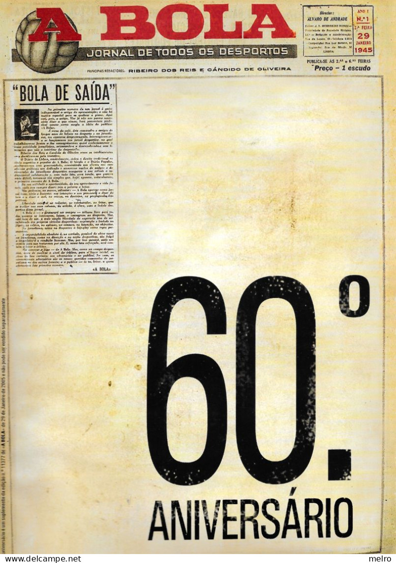 PORTUGAL - A BOLA - 60º ANIVERSÁRIO  " Heróis Da Nossa  Vida " - Libros