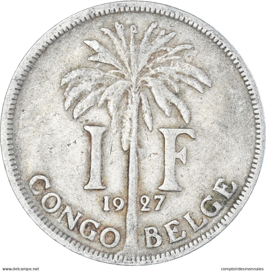 Monnaie, Congo Belge, Albert I, Franc, 1927, TB+, Cupro-nickel, KM:20 - 1910-1934: Albert I