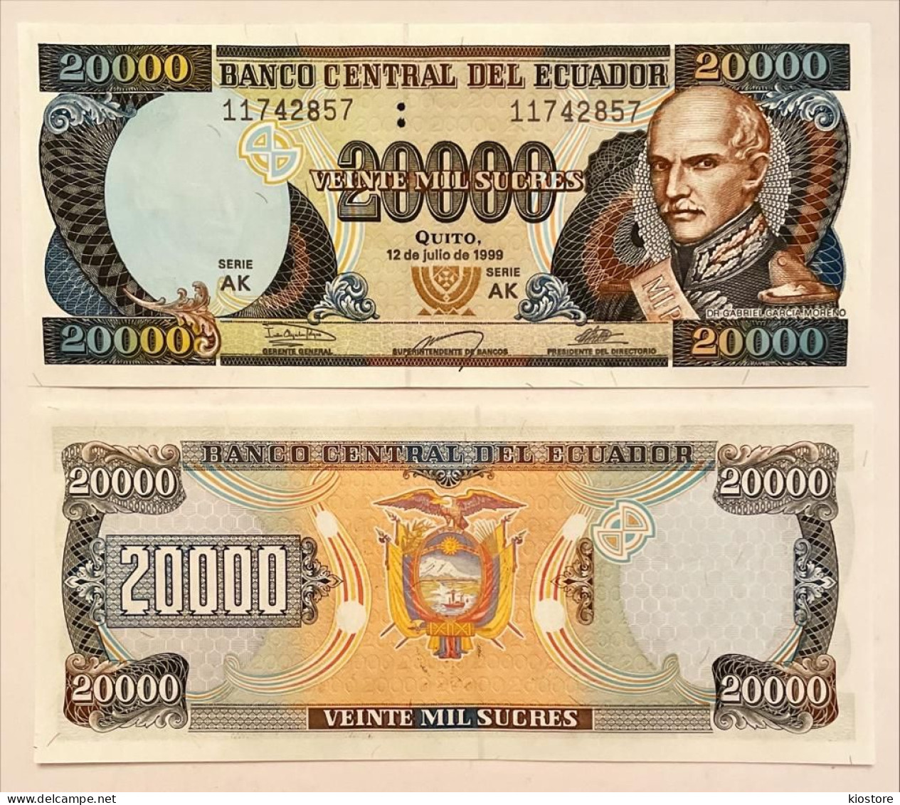 Ecuador 20.000 20000 Sucres 1999 UNC - Equateur