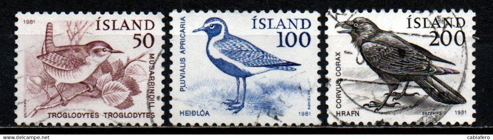 ISLANDA - 1981 - FAUNA - UCCELLI - BIRDS - USATI - Used Stamps