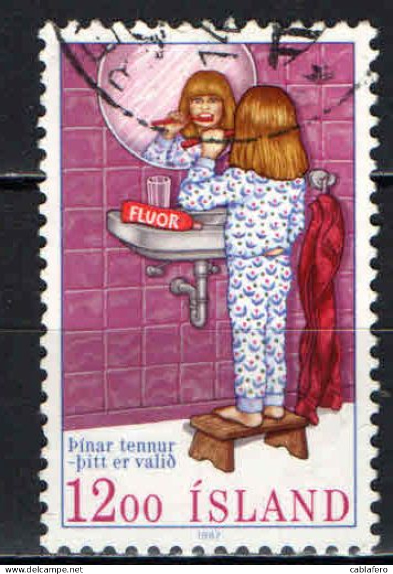 ISLANDA - 1987 - CURA DEI DENTI - USATO - Used Stamps