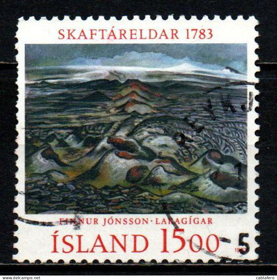 ISLANDA - 1983 - BICENTENARIO DELL'ERUZIONE VULCANICA "SKAFTARELDAR" - USATO - Oblitérés