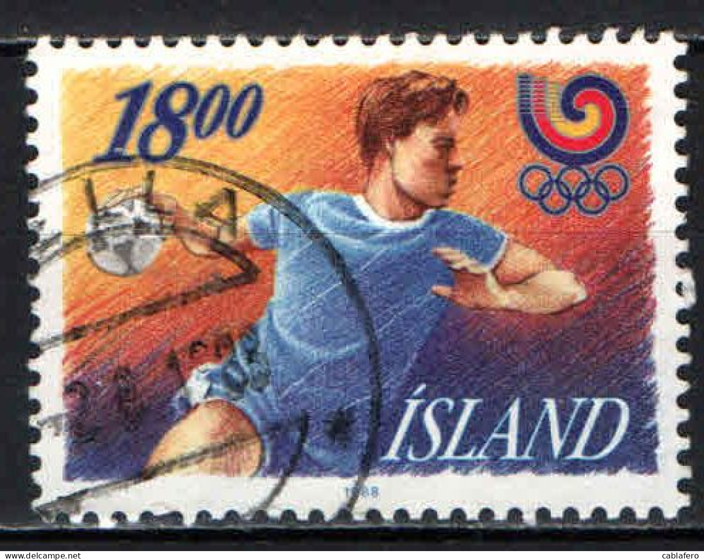 ISLANDA - 1988 - OLIMPIADI DI SEUL - PALLAMANO - USATO - Oblitérés