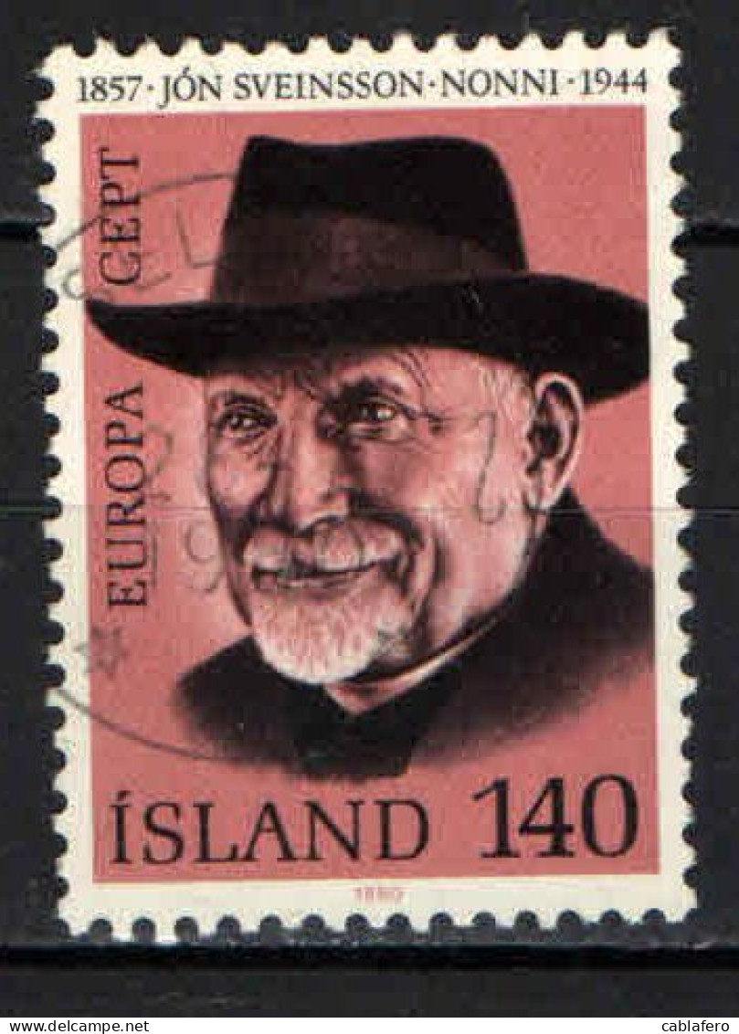 ISLANDA - 1980 - EUROPA UNITA: J. SVEINSSON - SCRITTORE - USATO - Used Stamps