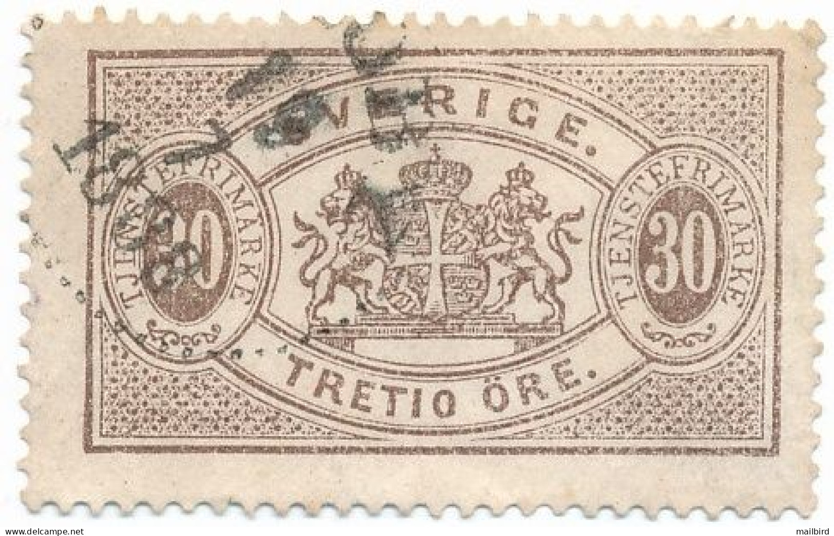 SWEDEN SVERIGE ?? OFFICIAL STAMPS ORE 30 USED - Fiscale Zegels