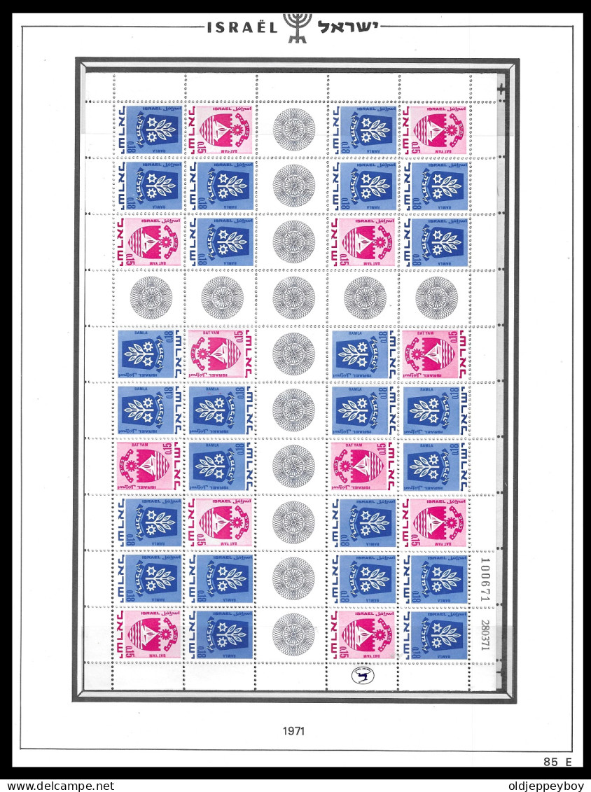 Israel 1971 Deffinitive Stamps Sheets Tete Bleche 2 Booklets Gutter FULL TABS DELUXE MNH** Postfris** PERFECT GUARENTEED - Nuevos (con Tab)
