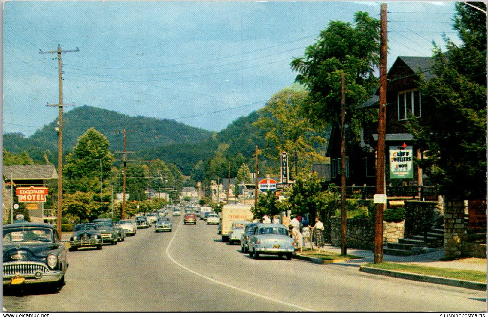 Tennessee Gatlinburg Main Street Scene 1965 - Smokey Mountains