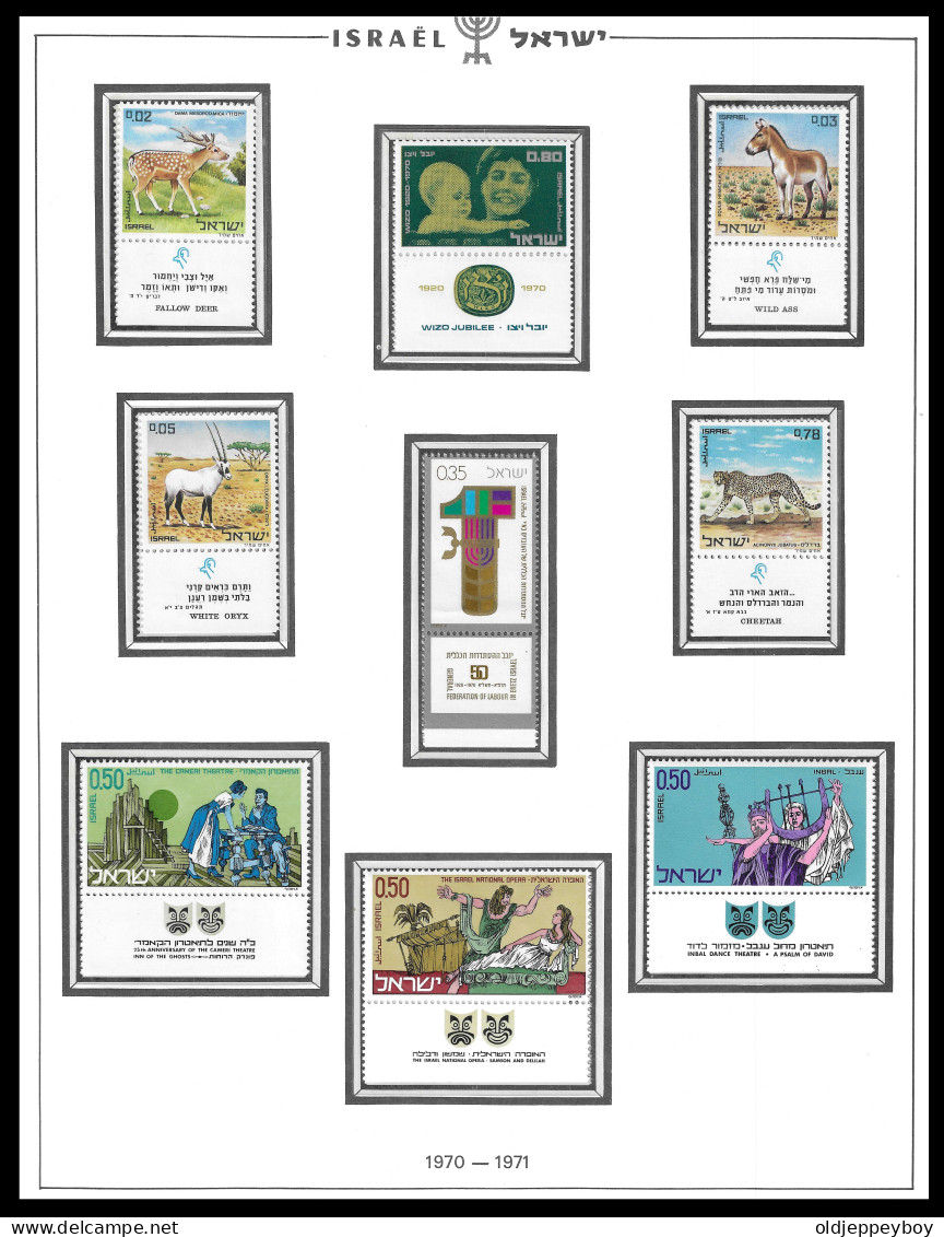 ISRAEL  1970 - 1971    FULL TABS DELUXE QUALITY MNH ** Postfris** PERFECT GUARENTEED - Nuovi (con Tab)