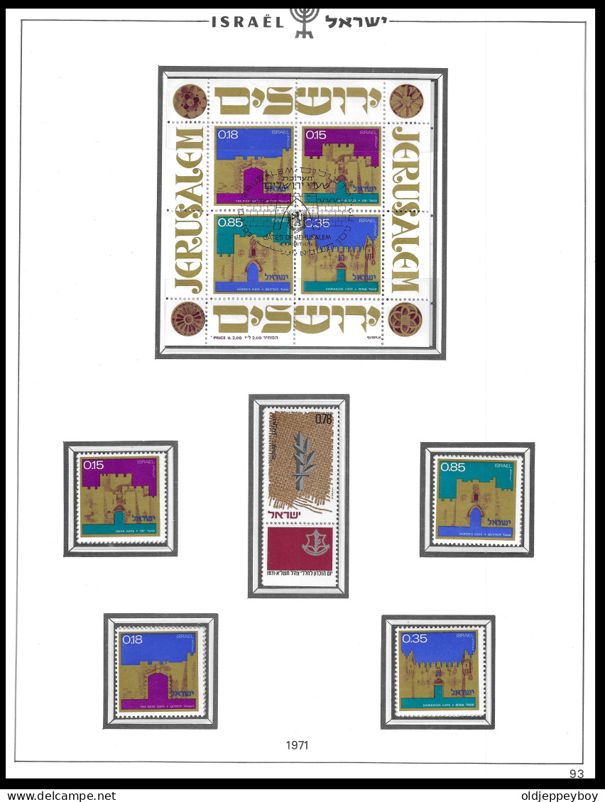 ISRAEL  1971 WITH BLOCK     FULL TABS DELUXE QUALITY MNH ** Postfris** PERFECT GUARENTEED - Neufs (avec Tabs)