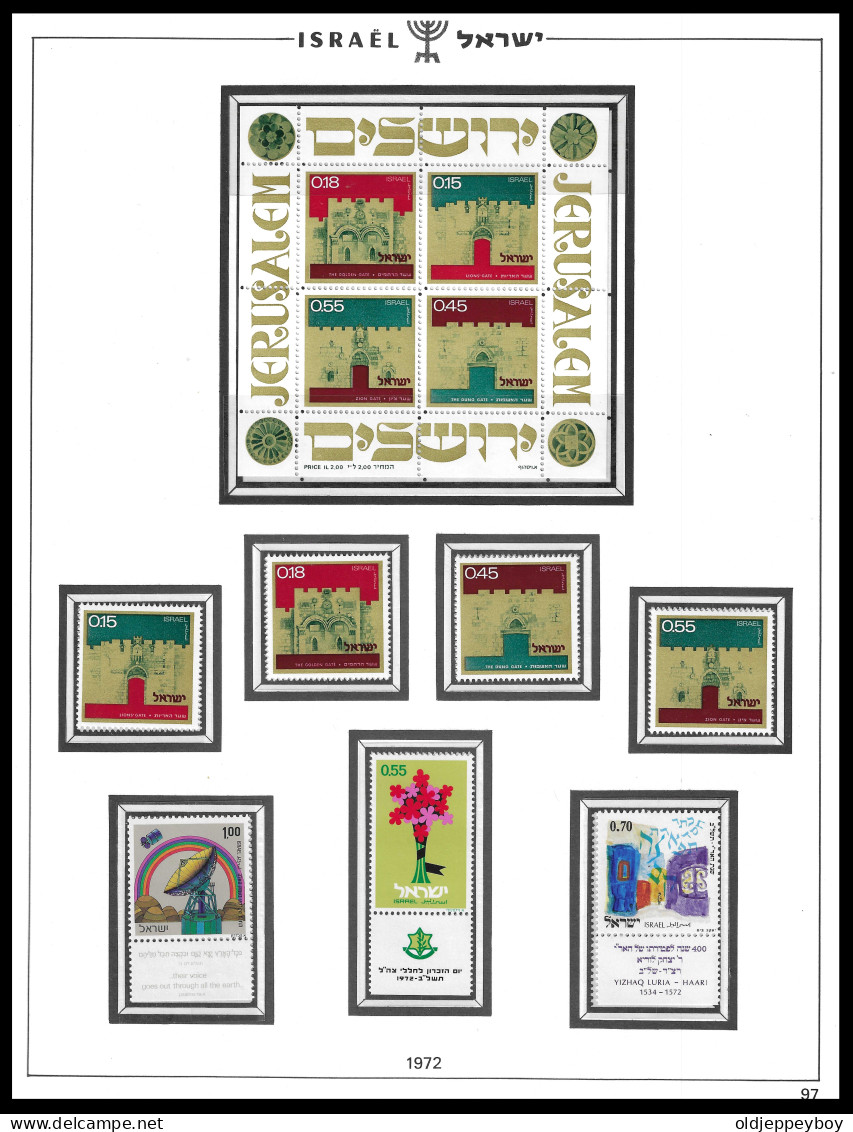 ISRAEL  1972     FULL TABS DELUXE QUALITY MNH ** Postfris** PERFECT GUARENTEED - Neufs (avec Tabs)