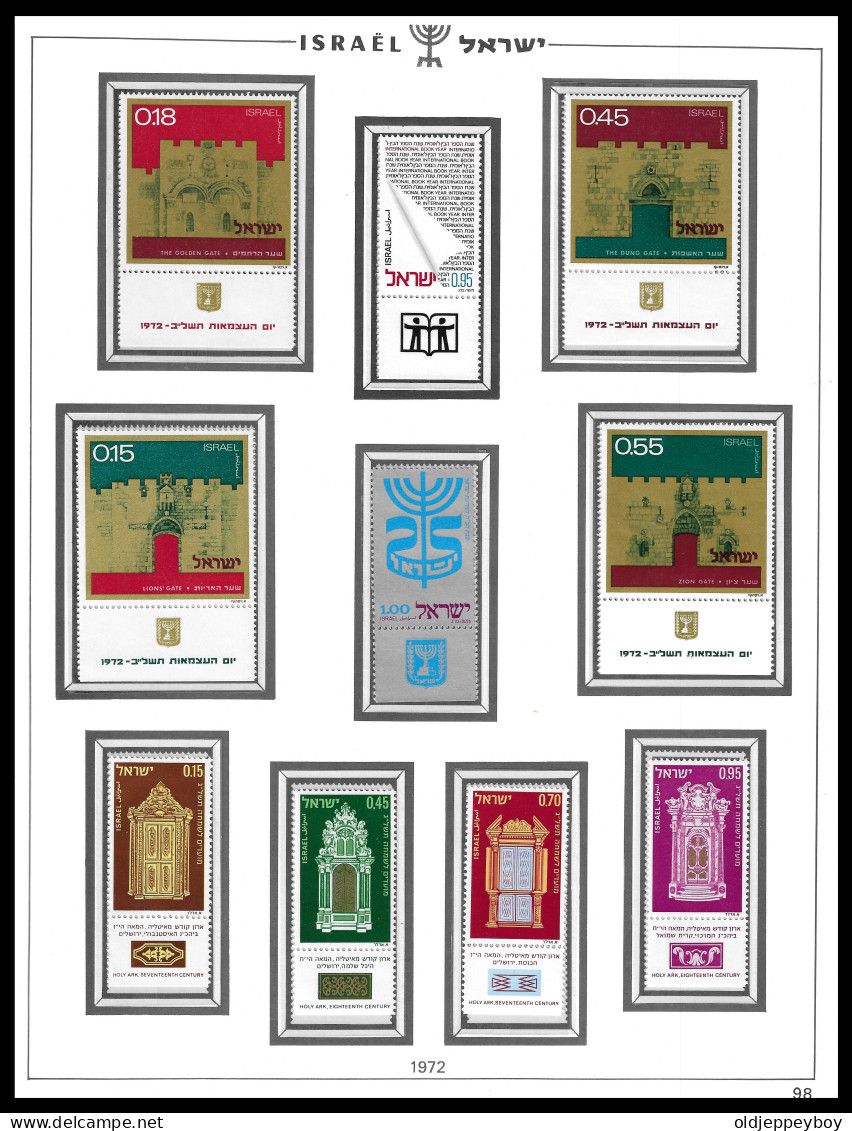 ISRAEL  1972     FULL TABS DELUXE QUALITY MNH ** Postfris** PERFECT GUARENTEED - Neufs (avec Tabs)