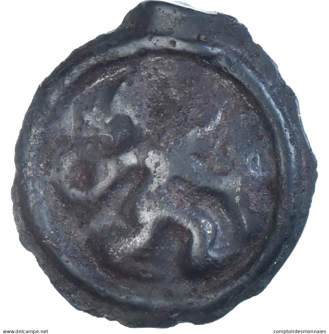 Monnaie, Rèmes, Potin Au Guerrier Courant, 90-50 BC, Rare, TB+, Potin - Gauloises