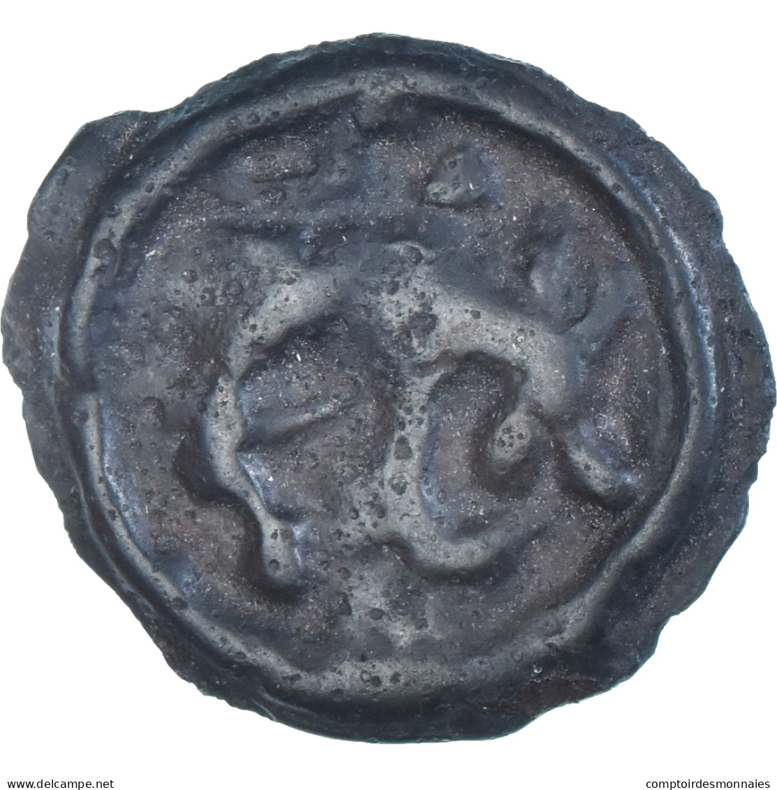 Monnaie, Rèmes, Potin Au Guerrier Courant, 90-50 BC, Rare, TB+, Potin - Gauloises